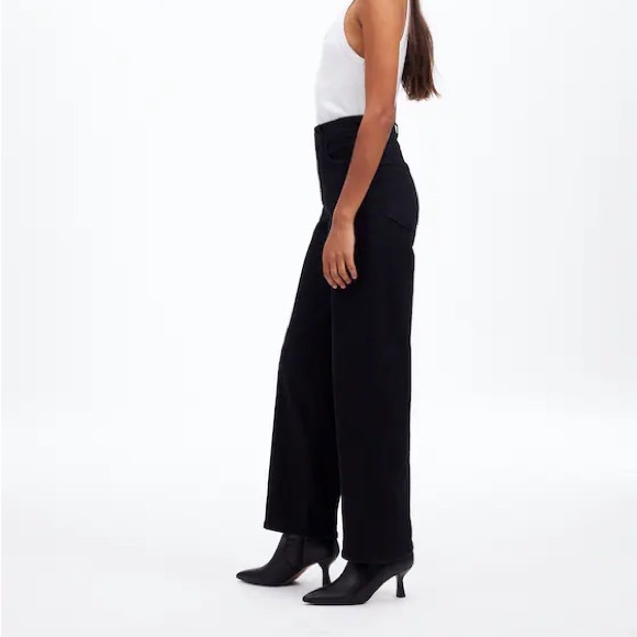 Madewell The Perfect Vintage Wide-Leg Jean in Rinse Black - Picture 6 of 7